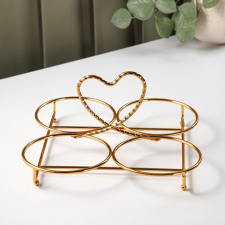 Glass Mengitsa "Heart", 530 ml, 13 × 21.7 cm, 4 pcs-4