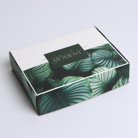 Gift folding box, packaging, “moments”, 21 x 15 x 5 cm
