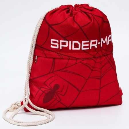 A bag for shoes with a pocket, 28x37 cm, Spider-Man