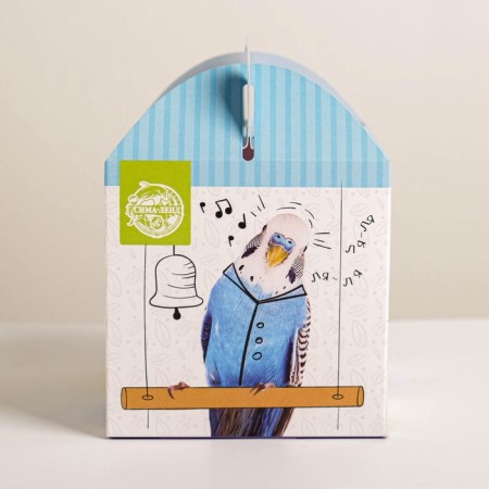 Cardboard transportation for birds and rodents "wavy parrot"-3