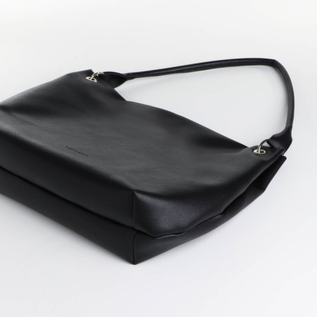 Load bag with a zipper, textura, large size, black color-3