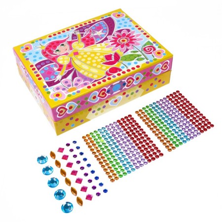 Set for creativity. Casket "Princess Fairy" 400 rhinestones, 20 × 15 cm-1