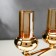 Summary Metal, glass for 3 candles "Soul mirror" Gold 22.5x41.5x8.5 cm