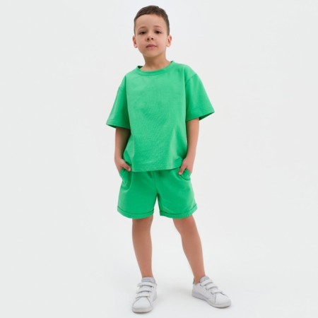 Kit for children (T-shirt, shorts) KAFTAN "BASIC Line" size 30 (98-104), green color-4