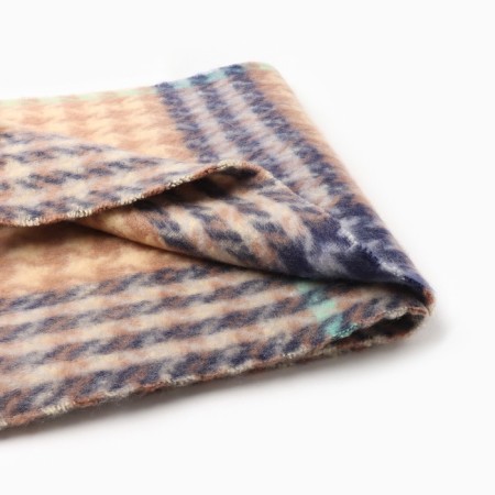 Female scarf, beige color/blue, size 30x180-1