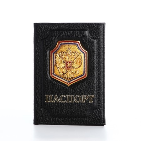 Cover for passport, black color-1