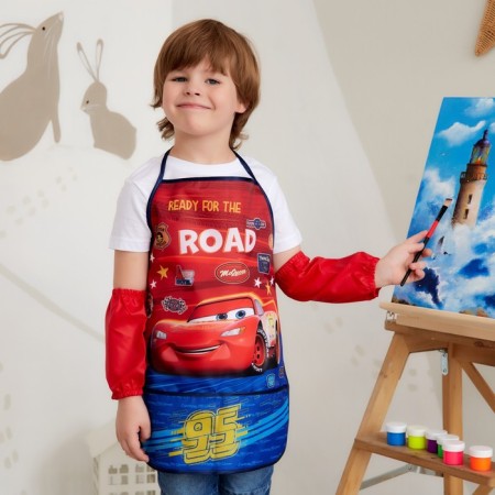 Apron with overshrower children's "Cars", 49x39 cm-4