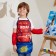 Apron with overshrower children's "Cars", 49x39 cm