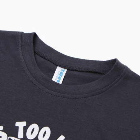 T-shirt for a boy, dark gray color, height 134 cm-1