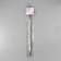 Handle for bags, mother -of -pearl beads, 26 cm, white/silver color