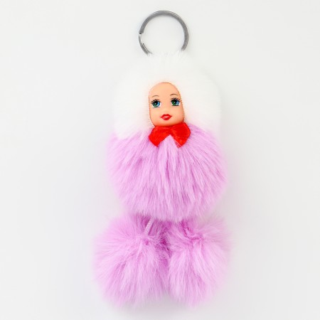 Soft toy "Doll" on a key fob, 14 cm, color mix