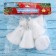 Jewelry decoration "Bell with hoarfrost and sparkles" (set 6 pcs) 4.5x5 cm, white