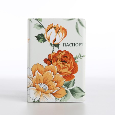 Cover for passport, beige/white color-1