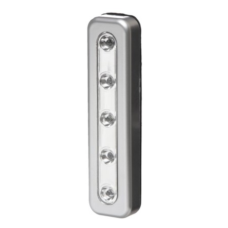 Night Pushlite "Martin" 5XLED 3AAA chrome 4.5x2.5x17cm Risalux-13