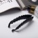 Hair Banana "Adele" stripes, 11.5 cm, silver-black