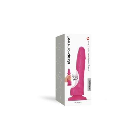 STRAP-on-me Realistic Dildo phalloimitator with mobile skin, fuchsia s, 17 cm-4