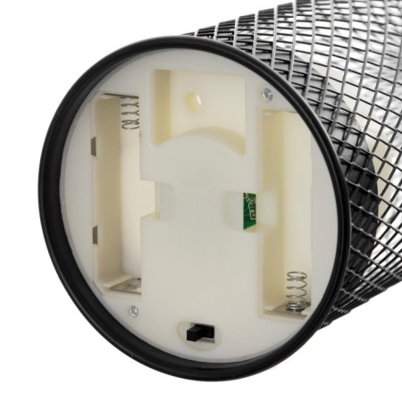 Nightlight "lantern with a candle" LED from batteries 2HAA Black 9.5x9.5x25.5 cm Risalux-5