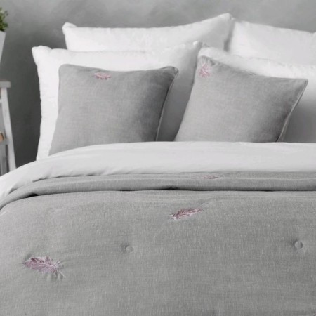 Set "Mika": a coverlet 230 x 250 cm, pillowcases 45 x 45 cm - 2 pcs, gray-3
