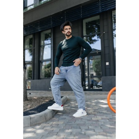 Jumper male ise, size 56, emerald color-11