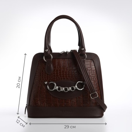 Female Bag Textura, Tout, Middle Size, Brown color-1