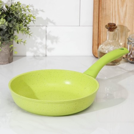 Trendy Style pan, d = 22 cm, plastic handle, anti -stick coating, green color