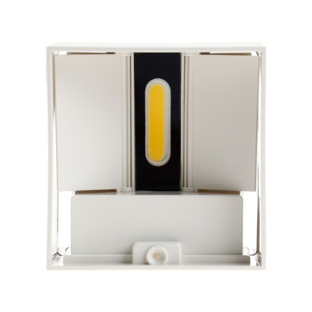 Facade lamp "Cube", FSD-063, 6 W, 3000K, Regulation. Ray, IP65, 220 V, plastic, white 1008423-7