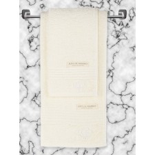 Комплект полотенец, размер 50х90 см, 70х140 см, цвет крем