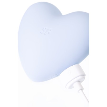 Vacuum-wave contactless stimulator of the Satiffyer Cutie Heart, silicone, blue color-2