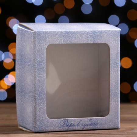 Gift box, lid is, "Believe in miracles", 14.5 x 14.5 x 6 cm-2
