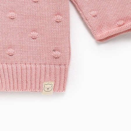 Cardigan Knitted baby I, height 86-92 cm, pink color-3