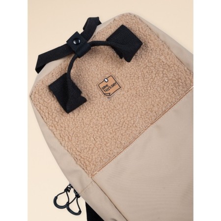 Baby bag, size 11x25x38 cm, beige color-4