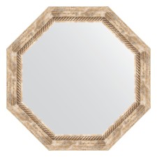 Mirror in the baguette frame, Provence with weaving 70 mm, 63.2x63.2 cm