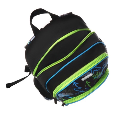 School backpack 38 x 27 x 17, ergonomic back, Devente Attomex Basic, T-Rex Dino, Black 7033443-9