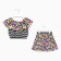 Kit for girls, black/white color, height 110 cm