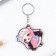 Key keychain wooden anime "in pink"