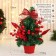 Christmas tree decor "festive" bow leaves of the berry, 14x26 cm, red