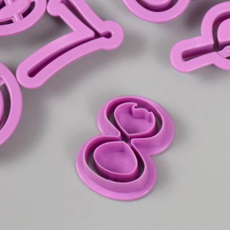 Catter for polymer clay "Number" set 10 pcs-3