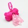 Container-button with cleaning bags (roll 15 bags 29x21 cm), pink
