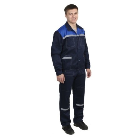 Costume No. 802, p/overalls+jacket, cotton/polyester, p. 56-58/170-176, dark blue color-1