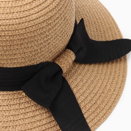 Women's hat Minaku "Summer Joy", size 56-58, brown color-2