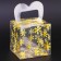 New Year. Box gift New Year's folding PVC "Snowflakes" 10 x 10 x 10 cm.