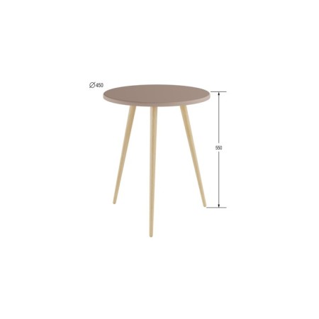 Brown table "Bax 550", 450 × 450 × 550 mm, the color of the powder-2