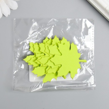 The workpiece of Foamiran "Mine Leaf" 4,5x4.5 cm, thickness. 1mm, set 10 pcs, green-2