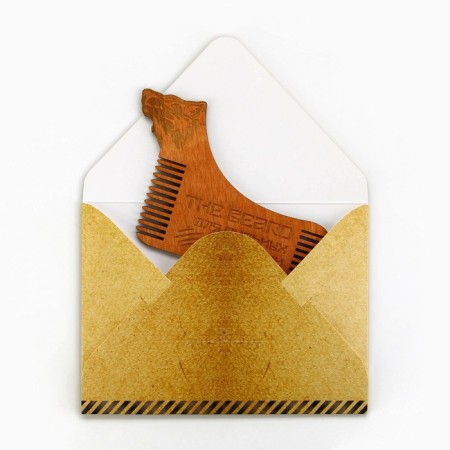 A comb for a beard in the envelope "For strong men" 11 x 10.4cm-6