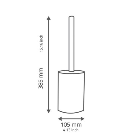 Disco toilet brush, brown color-2
