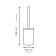 Disco toilet brush, brown color