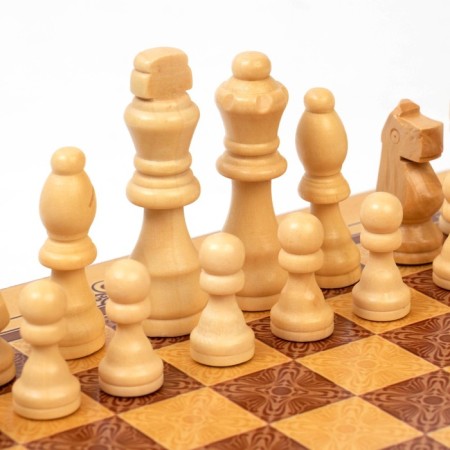 Wooden chess "Golden Classic" 30 x 30 cm, board game, King H-8 cm-2