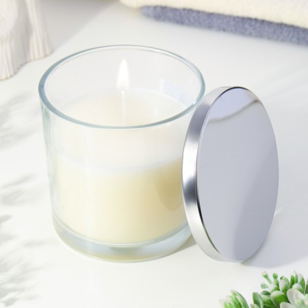 Aromatic giant in a glass "Tropical coconut", soy wax, 10x10 cm