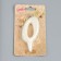 Candle for Cake "Oval" Number "0", large, pearl, 5.5 cm