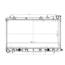 Радиатор охлаждения Forester (S11) без горловины X4511SA091, LUZAR LRc 221A0